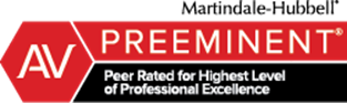 Martindale-Hubbell | AV Preeminent | Peer Rated for Highest Level of Professional Excellence